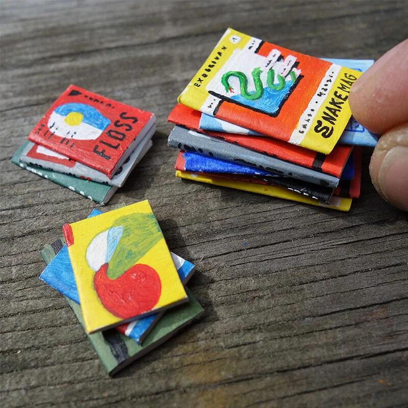 Handmade miniature magazines for Harold Halibut